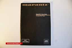 Sold: Marantz CD11 user manual
