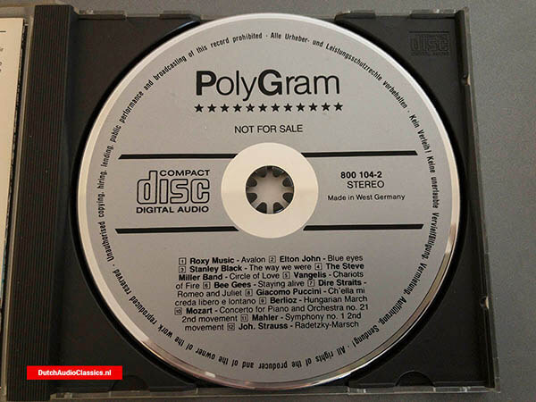 Polygram Philips Demonstration Sampler Compact Disc