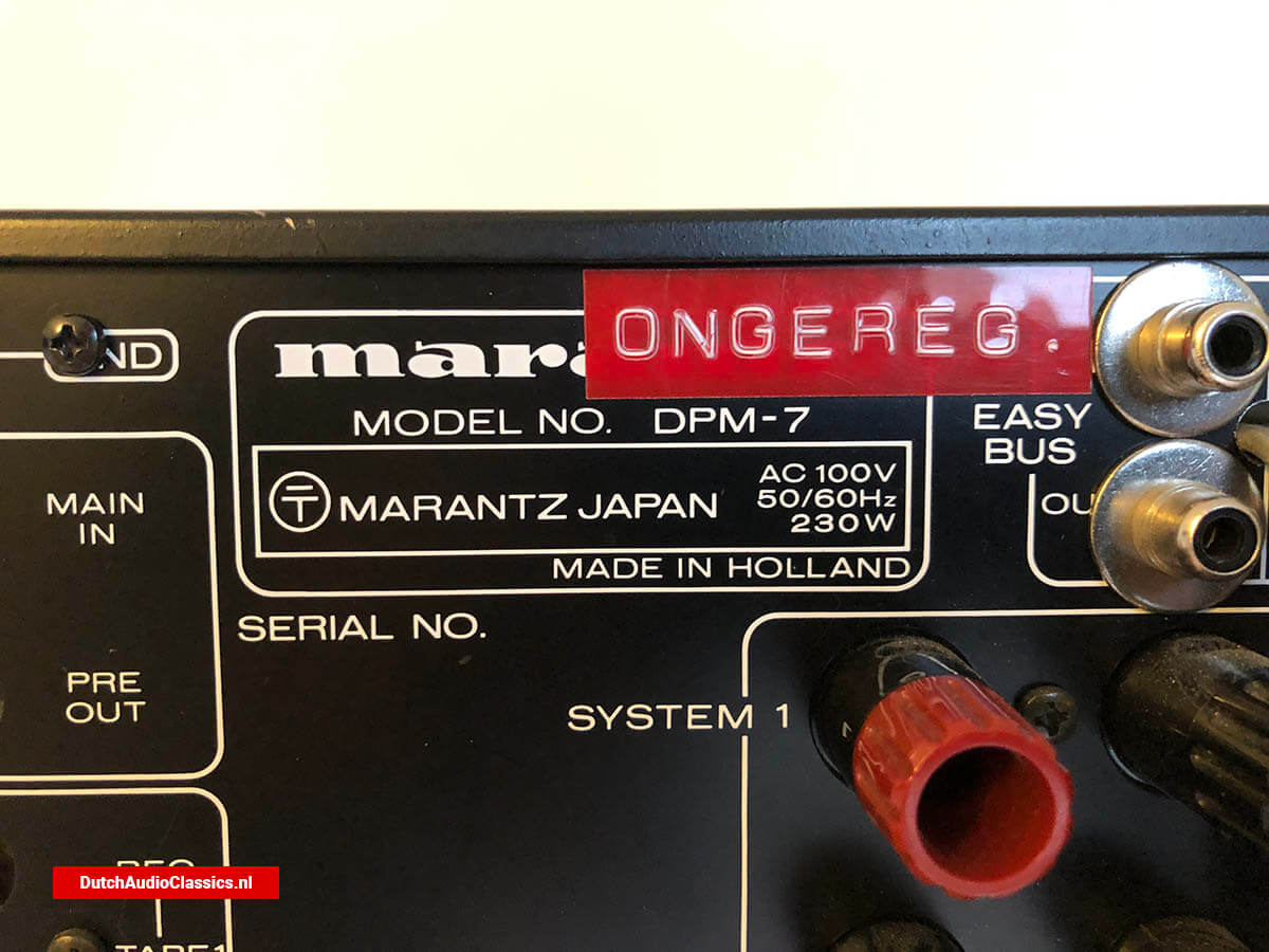 Marantz DPM7 Amplifier prototype
