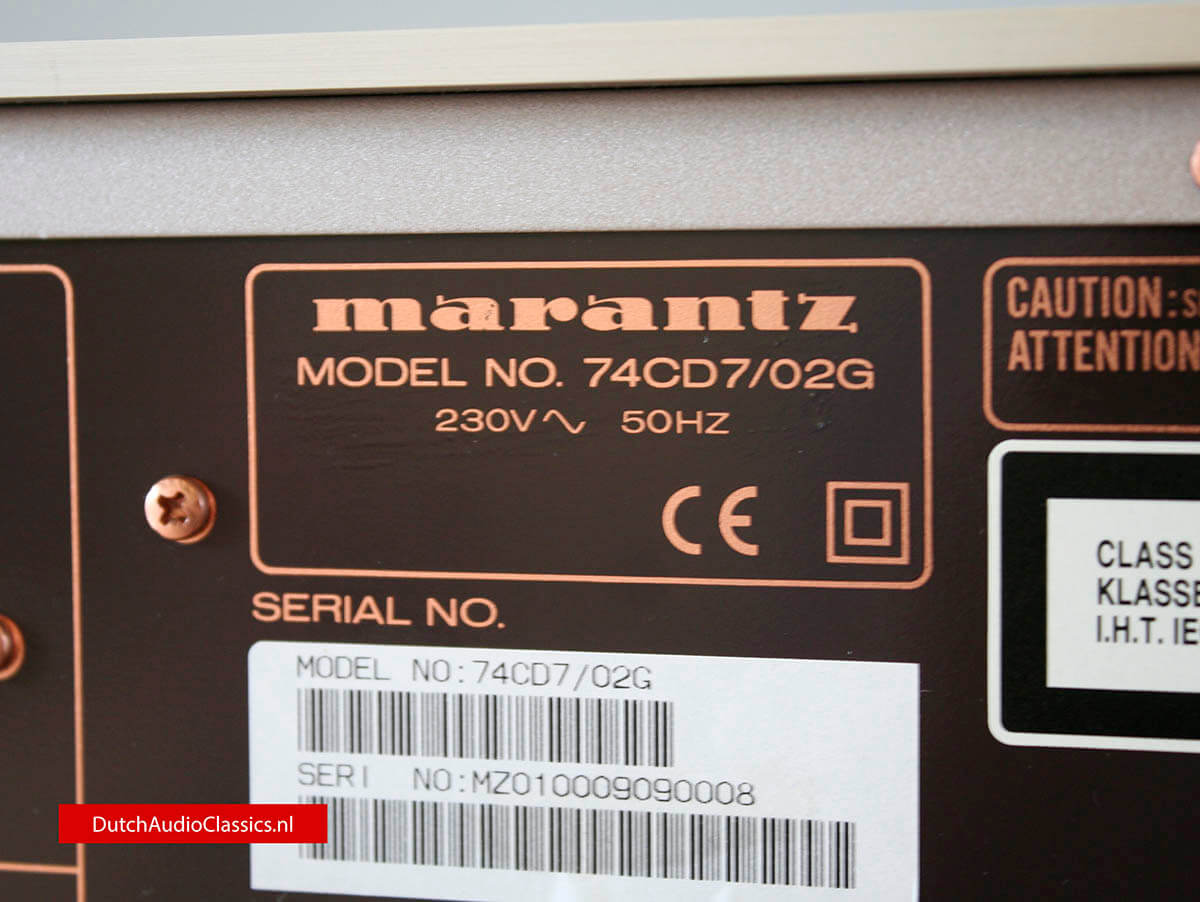 Marantz CD7 cdplayer TDA1541 S2 double crown
