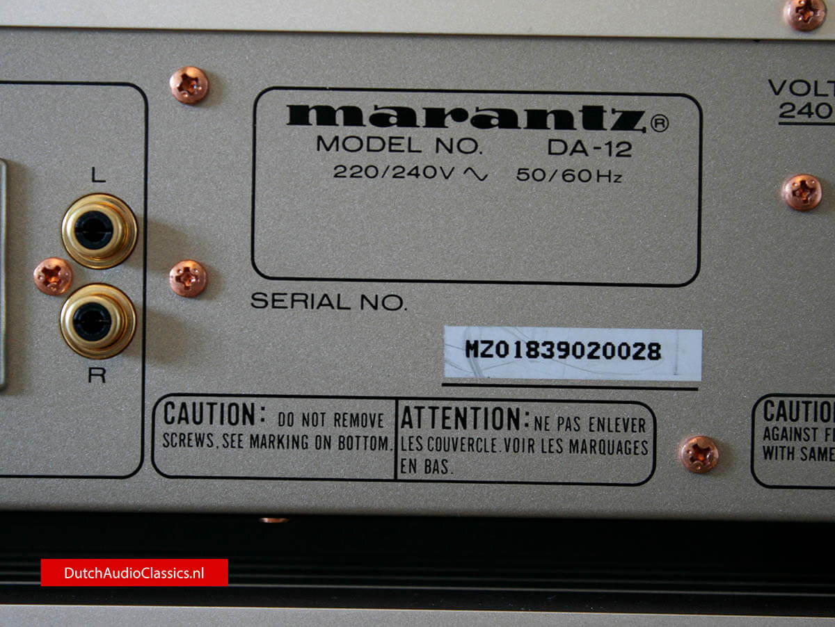Marantz CD12LE cdplayer TDA1541A S1