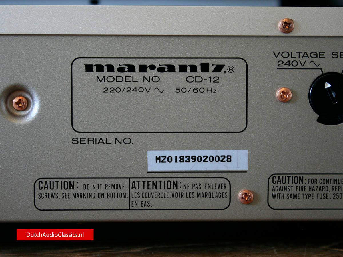 Marantz CD12LE cdplayer TDA1541A S1
