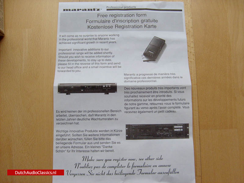 Marantz PMD601 portable dcc recorder