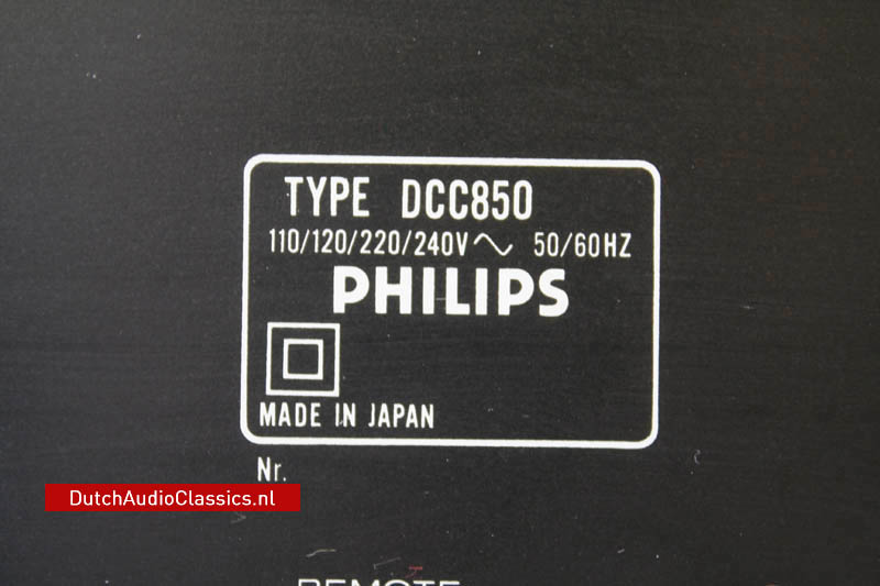 Philips DCC850 DCC recorder prototype