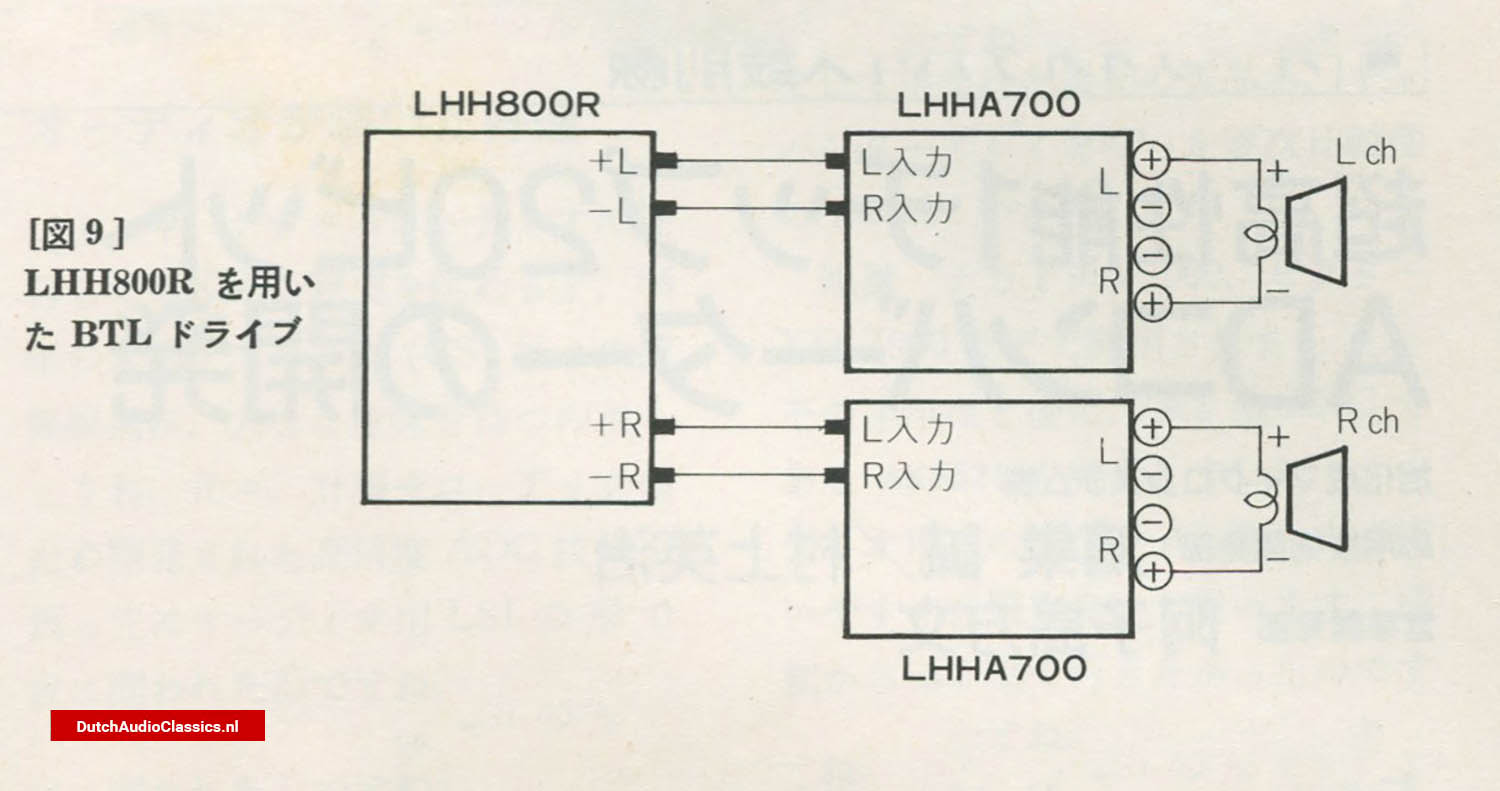 Interview Tetsu Suzuki Philips LHH A700 Power Buffer Amplifier BTL drive configuration