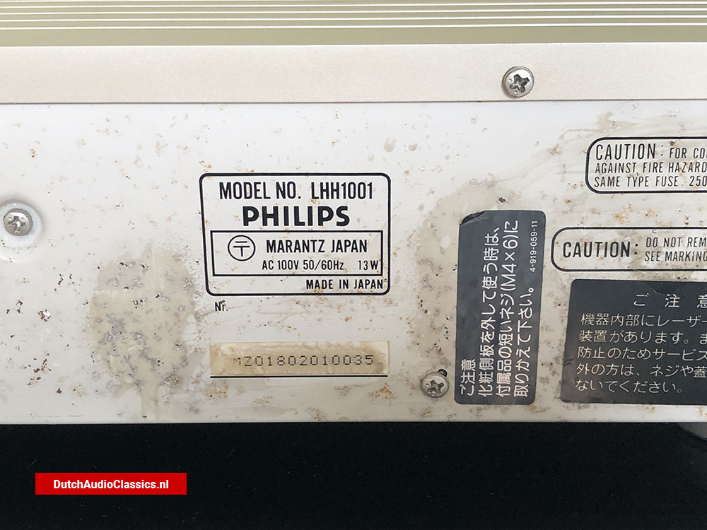 Philips LHH1000 cdplayer TDA1541A S1