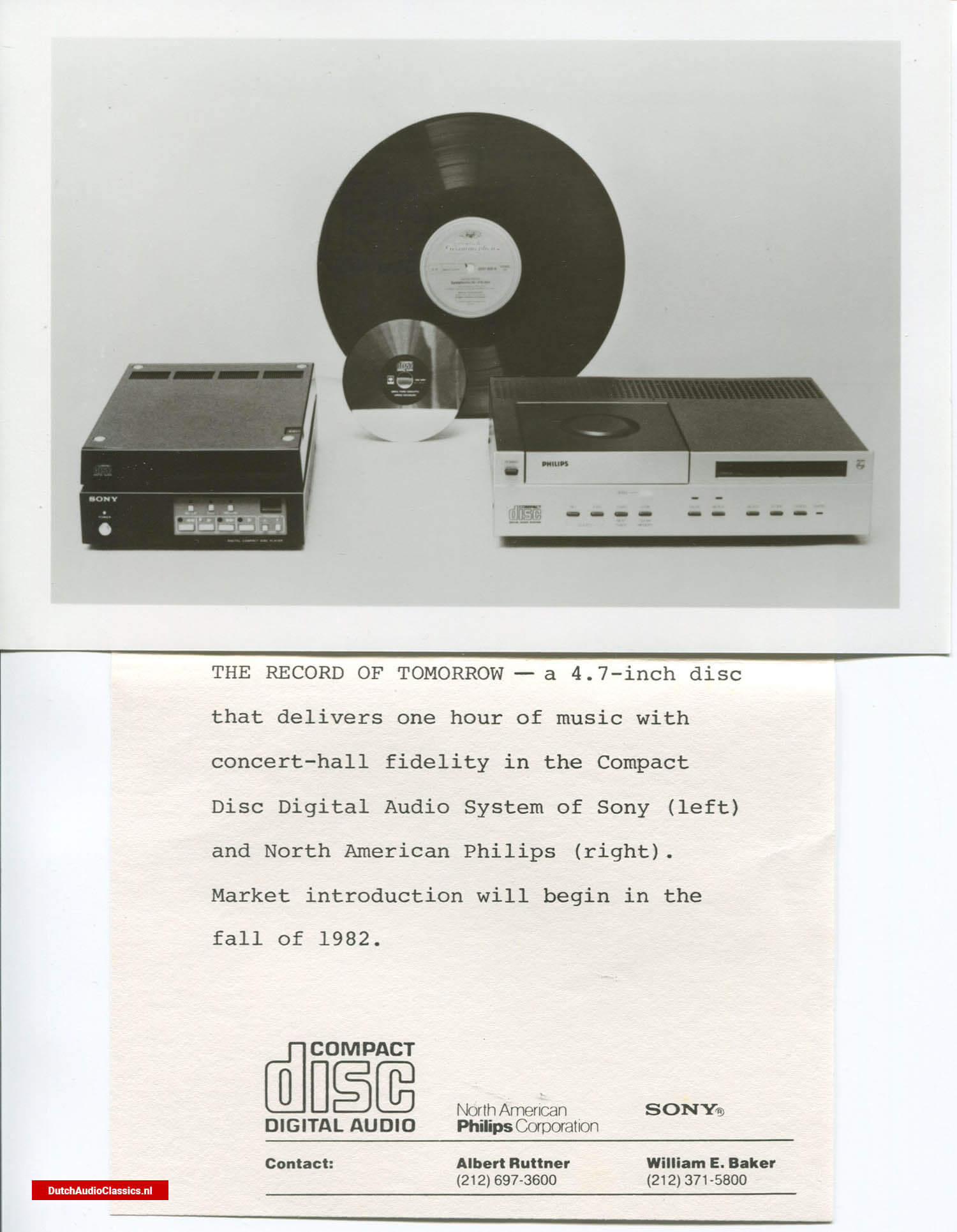Philips Compact Disc Digital Audio presentation Plaza Hotel, New York City, may 27, 1981