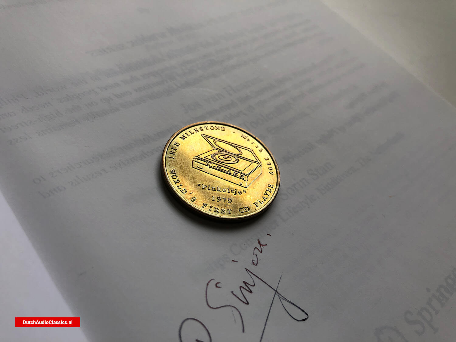 Philips IEEE award Compact disc remembrance coin