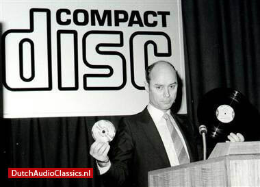 Joop Sinjou at the worldwide demonstration of the Compact Disc System, March 8 1979