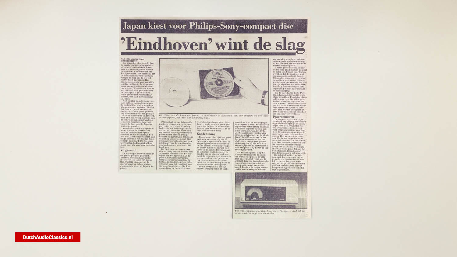 newspaper article Eindhoven wins the battle