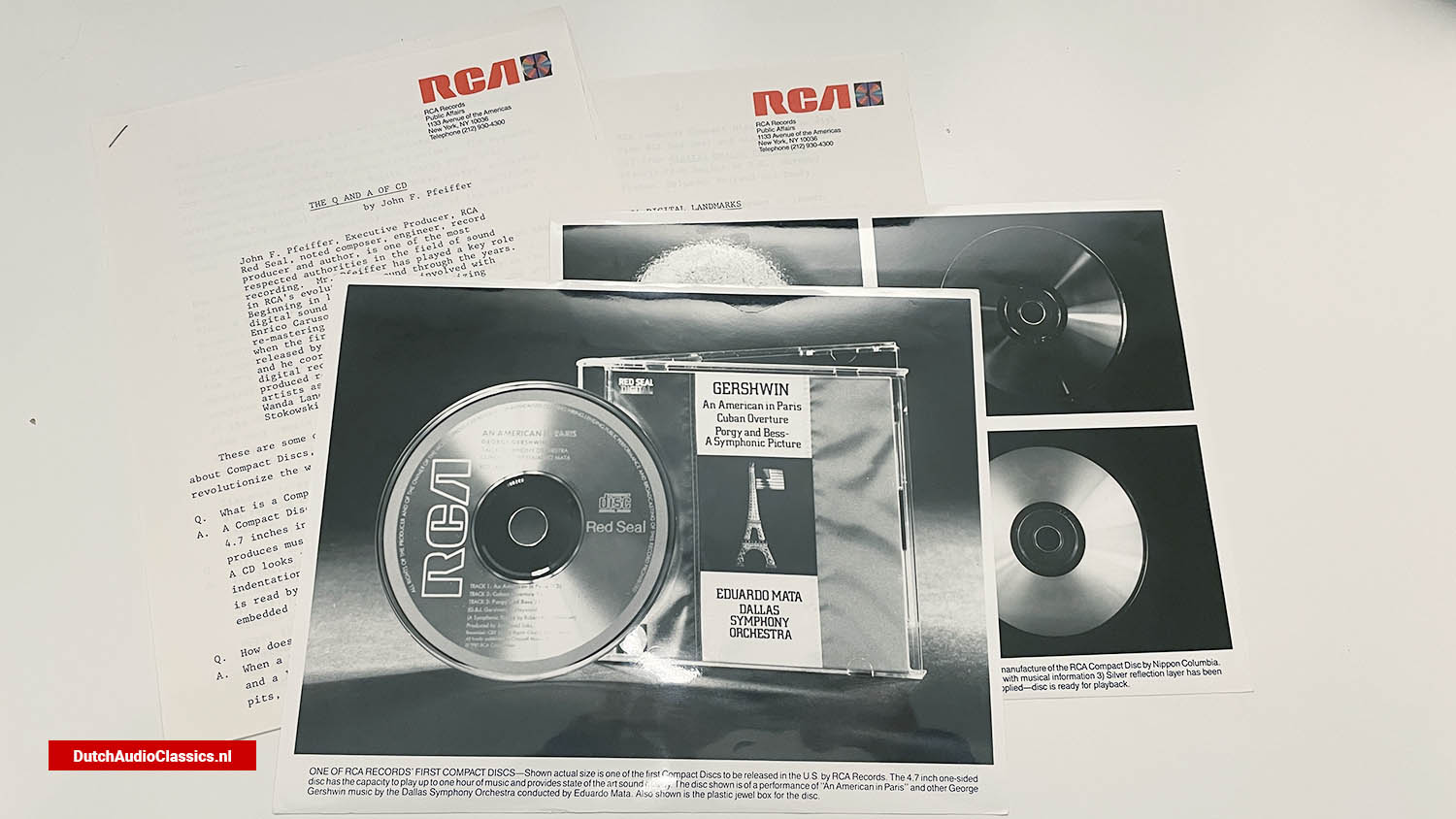 Press release RCA-Records 1983 Compact Disc