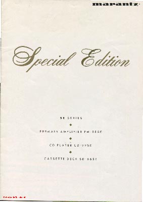 Marantz Special Edition 1990 Japanese Brochure PDF - Marantz