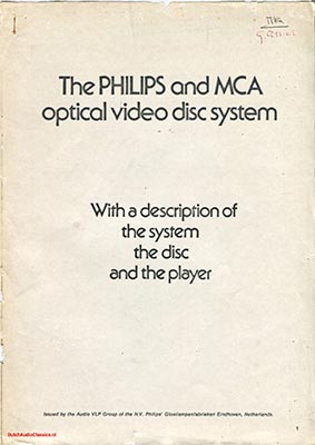 Philips MCA Optical Video Disc System 1979 PDF - Philips