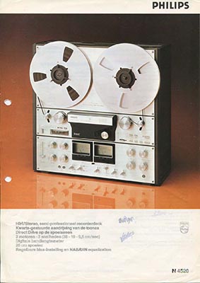 Philips N4520 recorderdeck 1978 product information PDF - Philips