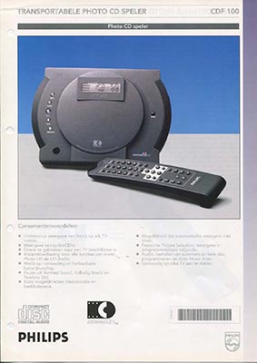 Philips CDF100 portable photo cdplayer 1993 product information PDF - Philips