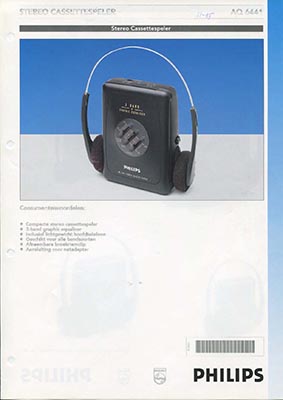 Philips AQ6441 Portable cassetteplayer 1995 product information PDF - Philips