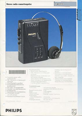 Philips AQ6594 Portable cassetteplayer 1989 product information PDF - Philips