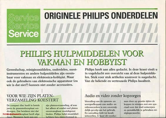 Philips Service Parts 1990 Dutch PDF - Philips