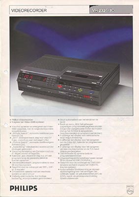 Philips VR2324-10 Video2000 1984 product information PDF - Philips