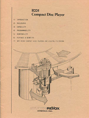 Revox Studer B225 1984 English Introduction Brochure PDF - Revox Studer