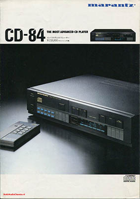 Marantz CD84 CDplayer 1984 Japanese brochure PDF - Marantz