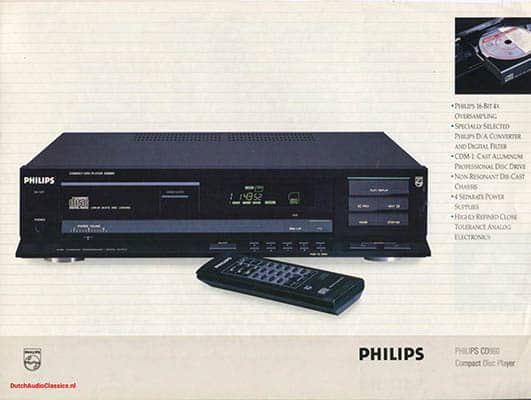 Philips CD960 cdplayer 1987 English product information PDF - Philips
