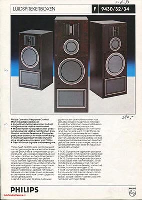 Philips F9434 Speaker product information 1983 Dutch PDF - Philips