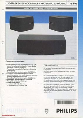 Philips FB605 Speaker product information 1995 Dutch PDF v2 - Philips