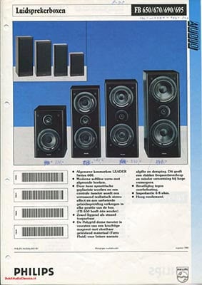 Philips FB690 Speaker product information 1990 Dutch PDF - Philips