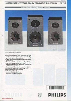 Philips FB715 Speaker product information 1995 Dutch PDF - Philips
