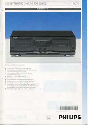 Philips FC731 cassettedeck 1996 product information PDF - Philips
